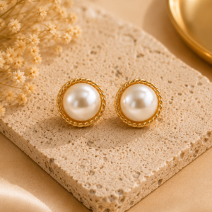Classic pearl studs