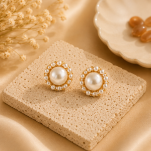 Pearl bloom studs