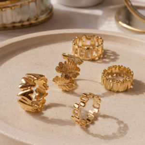 Hollow Geometric / Textured Rings