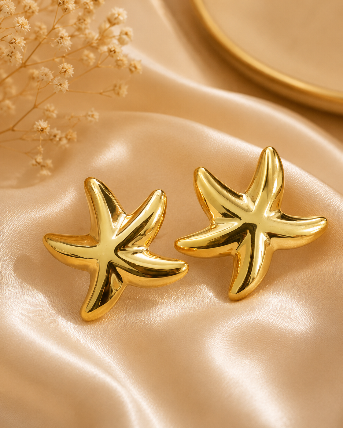 Imported Gold Starfish Stud Earrings