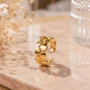 Golden Pebble Ring